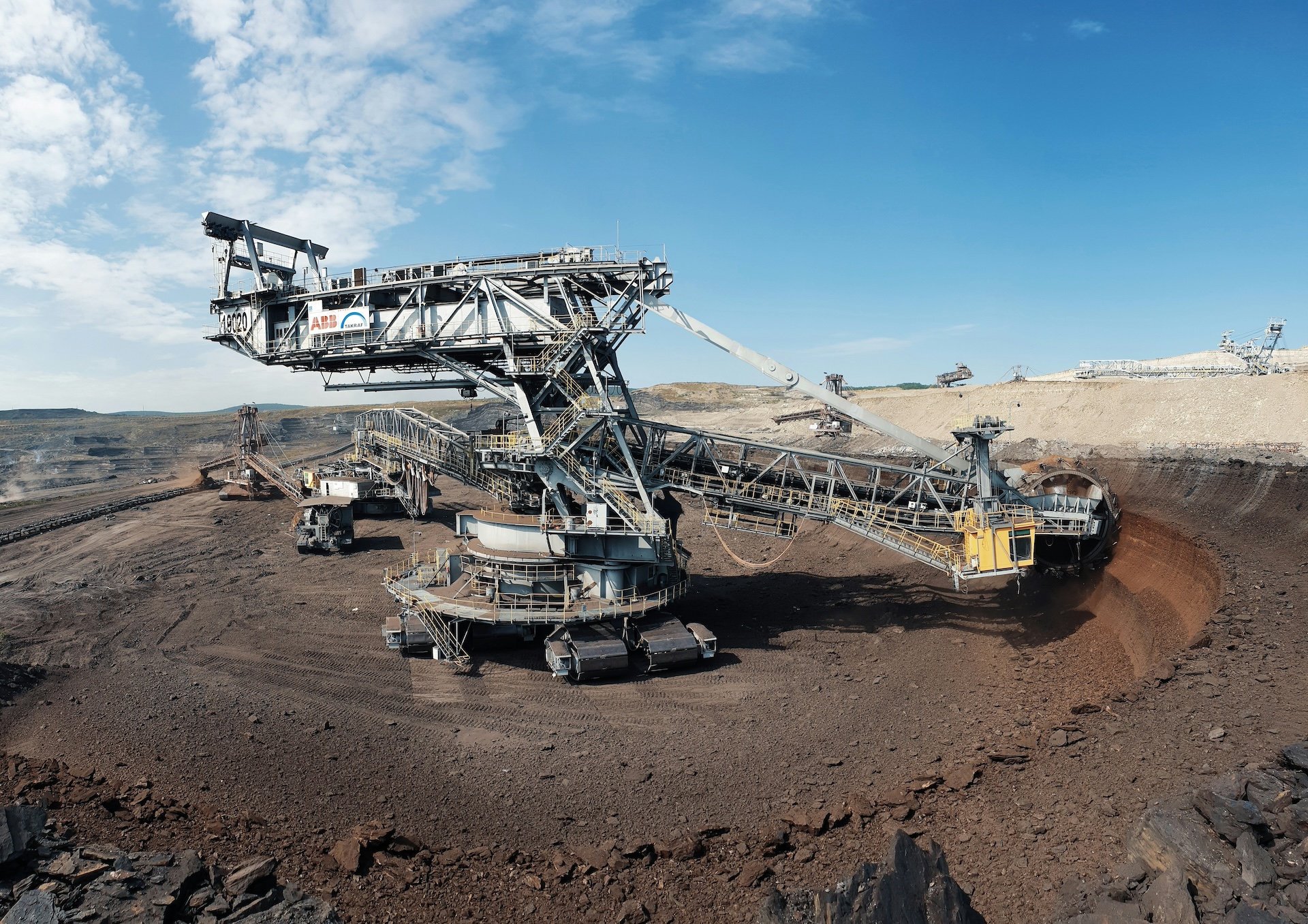 Mining Excavator on a site